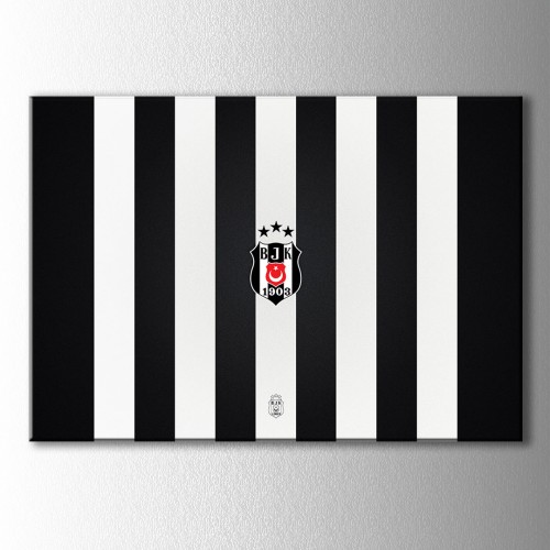 Beşiktaş Çubuklu Kanvas Tablo 