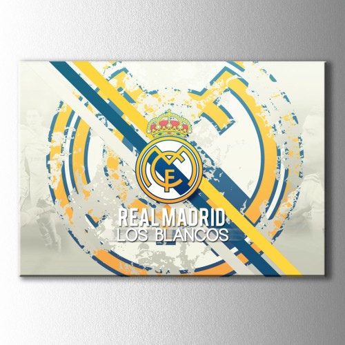 Los Blancos Real Madrid Logo  Kanvas Tablo 