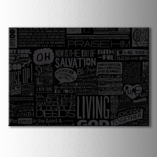 Salvation Tipografik Kanvas Tablo 