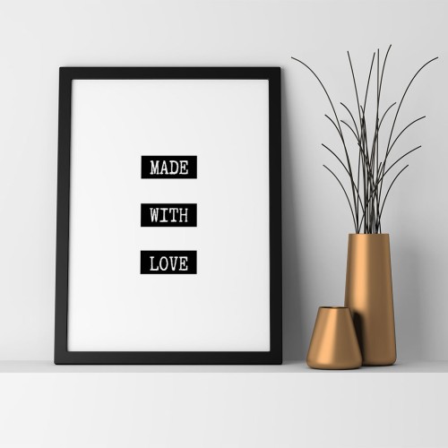 Made With Love Çerçeveli Poster