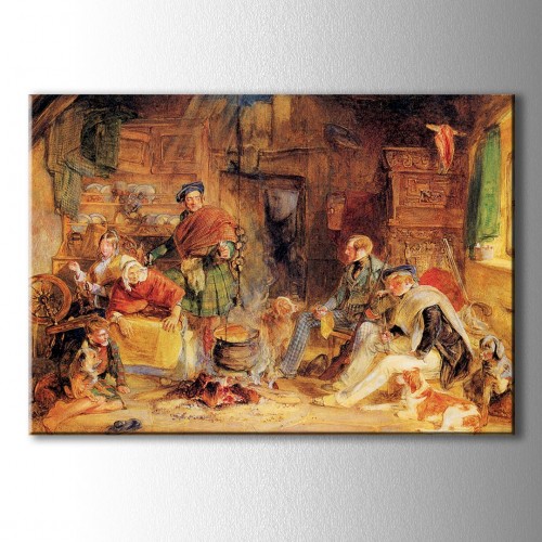 Çizim Aİle Kanvas Tablo