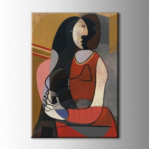 Picasso Seated  Woman Kanvas Tablo