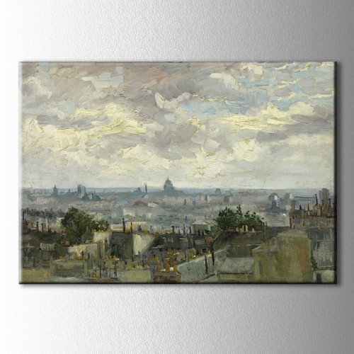 Van Gogh Viev Of Paris  Kanvas Tablo