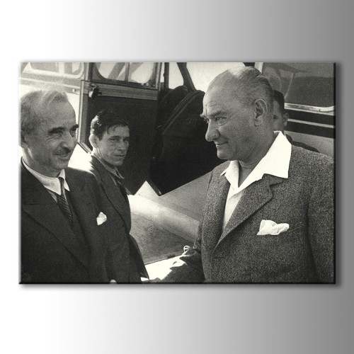 Atatürk Portre Yağlı Boya Görünümlü Kanvas Tablo