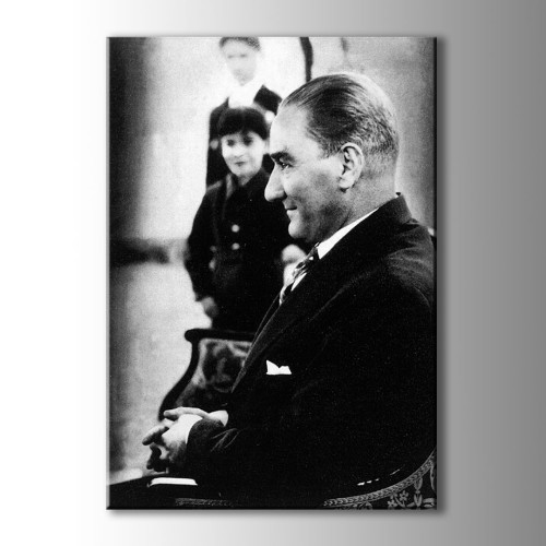 Atatürk Portreleri Siyah Beyaz Kanvas Tablo	