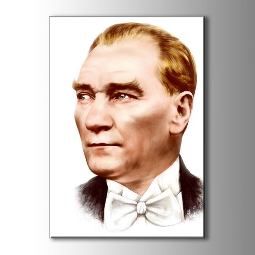 Atatürk Portre Çizim Kanvas Tablo