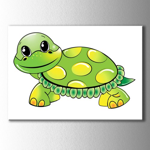 Yeşil Kaplumbağa Kanvas Tablo