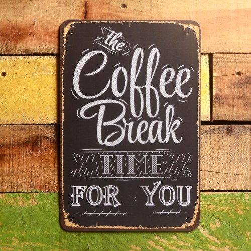 Coffee Break Metal Poster