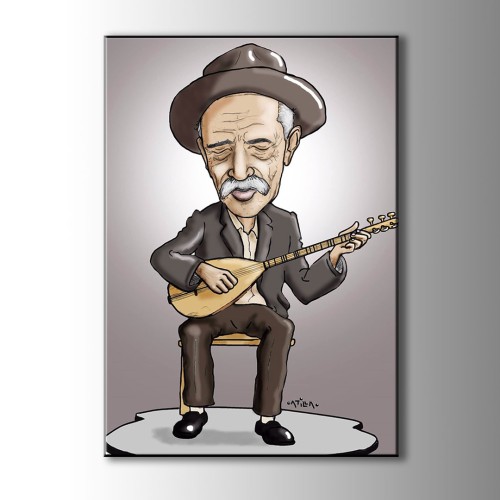 Aşık Veysel Kanvas Tablo