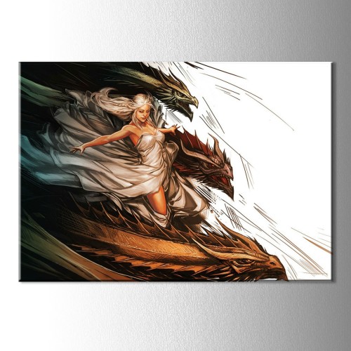 Khaleesi Anime Kanvas Tablo
