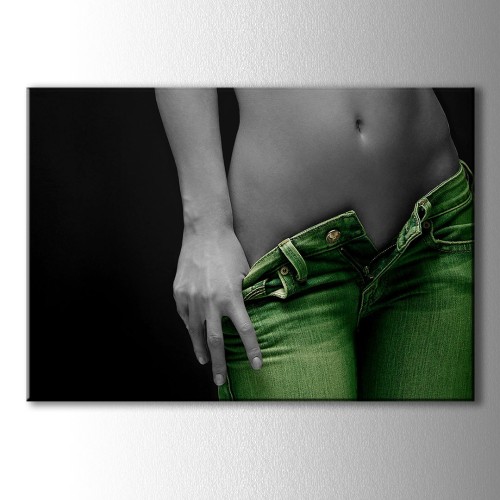 Green Dekoratif Kanvas Tablo