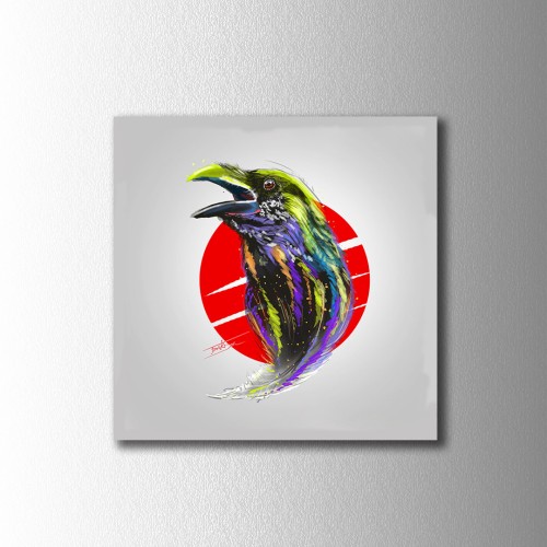 Colored Crow Kanvas Tablo