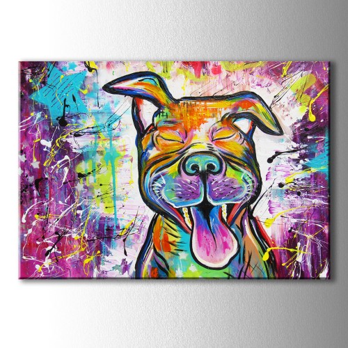 Modern Sanat Köpek Kanvas Tablo